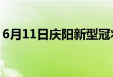 6月11日庆阳新型冠状病毒肺炎疫情最新消息