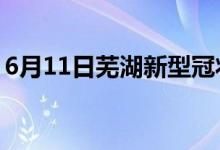 6月11日芜湖新型冠状病毒肺炎疫情最新消息