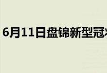 6月11日盘锦新型冠状病毒肺炎疫情最新消息