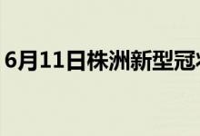 6月11日株洲新型冠状病毒肺炎疫情最新消息