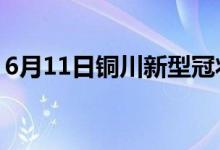 6月11日铜川新型冠状病毒肺炎疫情最新消息