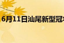 6月11日汕尾新型冠状病毒肺炎疫情最新消息