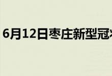 6月12日枣庄新型冠状病毒肺炎疫情最新消息