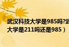 武汉科技大学是985吗?武汉科技大学是211吗?（武汉科技大学是211吗还是985）