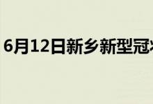 6月12日新乡新型冠状病毒肺炎疫情最新消息