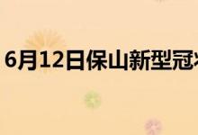 6月12日保山新型冠状病毒肺炎疫情最新消息