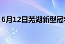 6月12日芜湖新型冠状病毒肺炎疫情最新消息