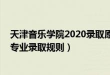 天津音乐学院2020录取原则（2022年天津音乐学院艺术类专业录取规则）