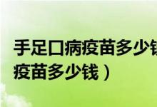 手足口病疫苗多少钱陕西省西安市（手足口病疫苗多少钱）