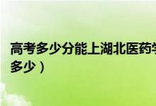 高考多少分能上湖北医药学院药护学院（2021录取分数线是多少）