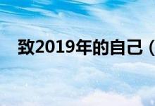 致2019年的自己（鼓励自己的经典语句）