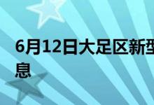 6月12日大足区新型冠状病毒肺炎疫情最新消息