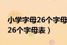 小学字母26个字母表图片 大小写（小学字母26个字母表）