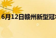 6月12日赣州新型冠状病毒肺炎疫情最新消息