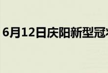 6月12日庆阳新型冠状病毒肺炎疫情最新消息