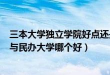 三本大学独立学院好点还是民办大学好点?（2021独立院校与民办大学哪个好）