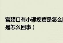 宫颈口有小硬疙瘩是怎么回事月经正常（宫颈口有小硬疙瘩是怎么回事）