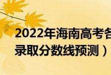 2022年海南高考各批次分数线预计多少分（录取分数线预测）