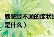 膀胱经不通的症状是什么（膀胱经不通的症状是什么）