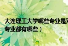 大连理工大学哪些专业是双一流（2022年大连理工大学王牌专业都有哪些）