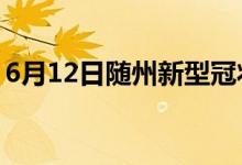 6月12日随州新型冠状病毒肺炎疫情最新消息