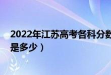 2022年江苏高考各科分数（2022江苏高考总分及各科分值是多少）