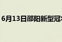 6月13日邵阳新型冠状病毒肺炎疫情最新消息