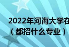 2022年河海大学在浙江招生计划及招生人数（都招什么专业）