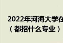 2022年河海大学在安徽招生计划及招生人数（都招什么专业）