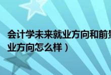 会计学未来就业方向和前景（2022会计学专业就业前景和就业方向怎么样）