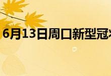 6月13日周口新型冠状病毒肺炎疫情最新消息