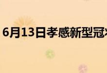 6月13日孝感新型冠状病毒肺炎疫情最新消息