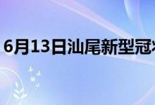 6月13日汕尾新型冠状病毒肺炎疫情最新消息