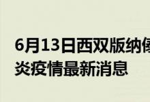 6月13日西双版纳傣族自治州新型冠状病毒肺炎疫情最新消息