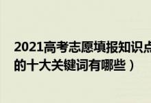 2021高考志愿填报知识点（2022高考填报志愿前必须掌握的十大关键词有哪些）