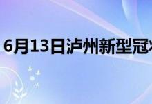 6月13日泸州新型冠状病毒肺炎疫情最新消息