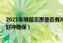 2021年填报志愿是否有冲稳保（2022高考填志愿如何利用好冲稳保）