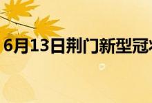 6月13日荆门新型冠状病毒肺炎疫情最新消息