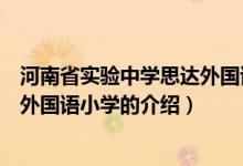 河南省实验中学思达外国语小学（关于河南省实验中学思达外国语小学的介绍）