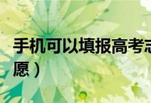 手机可以填报高考志愿吗（没有电脑怎么报志愿）