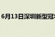 6月13日深圳新型冠状病毒肺炎疫情最新消息