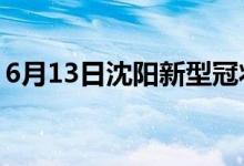 6月13日沈阳新型冠状病毒肺炎疫情最新消息