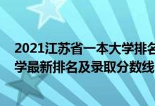 2021江苏省一本大学排名榜及分数线（2021年江苏三本大学最新排名及录取分数线）