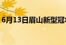 6月13日眉山新型冠状病毒肺炎疫情最新消息