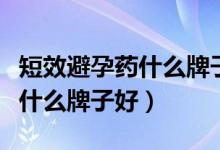 短效避孕药什么牌子好用又安全（短效避孕药什么牌子好）