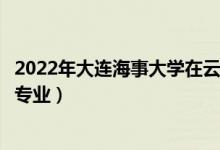 2022年大连海事大学在云南招生计划及招生人数（都招什么专业）