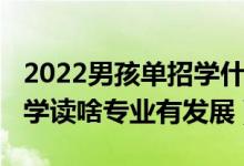 2022男孩单招学什么专业好（2022男孩考大学读啥专业有发展）