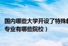 国内哪些大学开设了特殊教育专业（2022全国开设特殊教育专业有哪些院校）