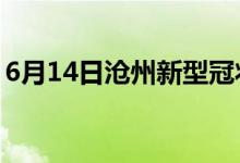 6月14日沧州新型冠状病毒肺炎疫情最新消息