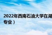 2022年西南石油大学在湖北招生计划及招生人数（都招什么专业）